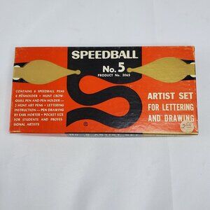 Vintage Speedball No. 5 Artist Set For Lettering & Drawing Calligraphy